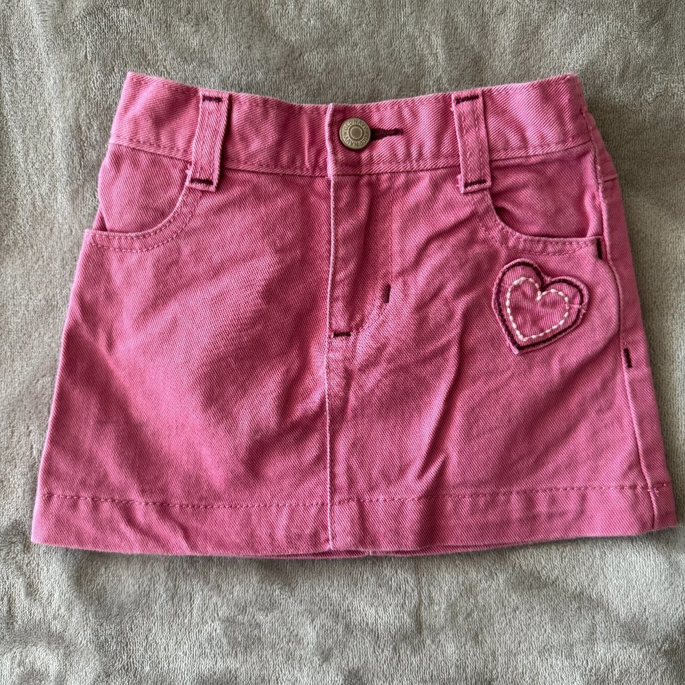 Like New Old Navy Pink Toddler Girls Skirt w/ Bloomers Sz 18-24 mos